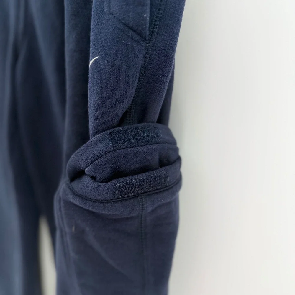 Vintage‎ Y2K Nike Athletic Dept Wide Leg Cargo Sweatpants Navy Mens L EUC